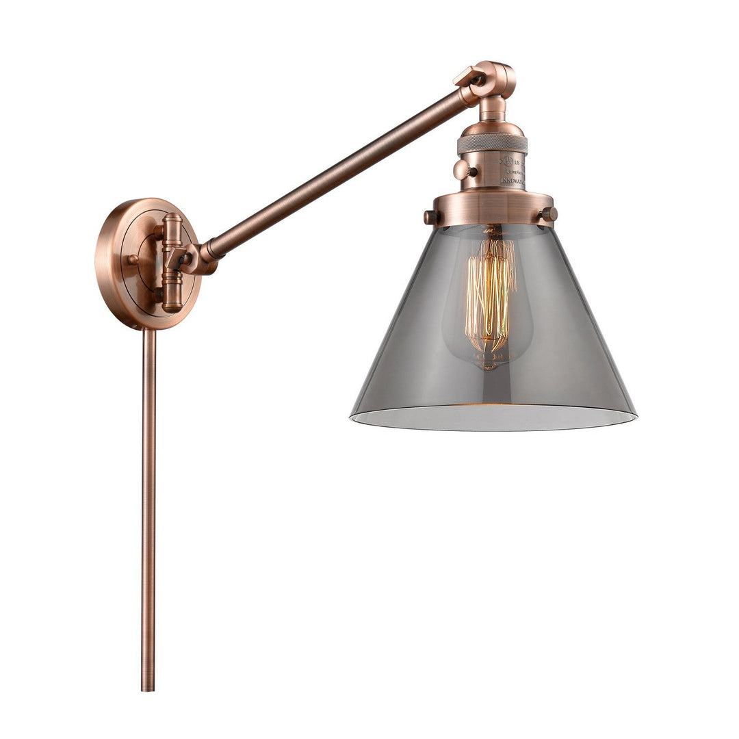 Innovations Franklin Restoration 237-AC-G43-LED Wall Light - Antique Copper