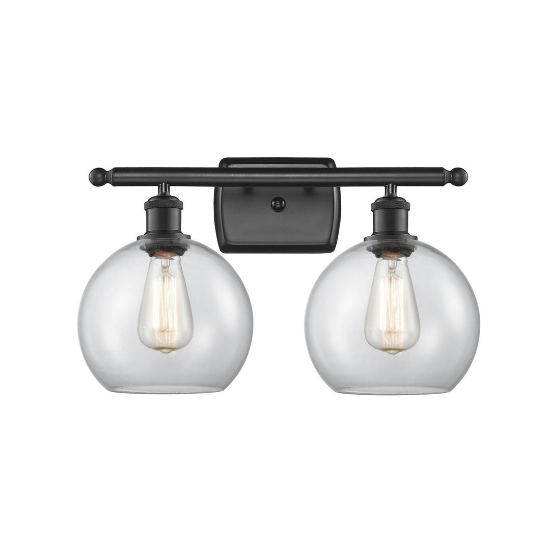 Innovations Ballston 516-2W-BK-G122 Bath Vanity Light 16 in. wide - Matte Black