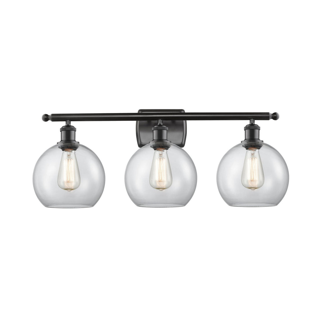 Innovations Ballston 516-3W-BK-G122 Bath Vanity Light 26 in. wide - Matte Black