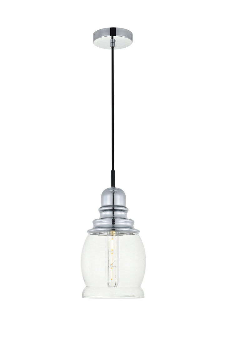 Elegant Kenna LD2238C Pendant Light - Chrome And Clear