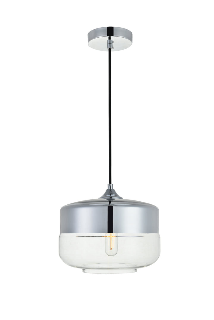 Elegant Ashwell LD2243C Pendant Light - Chrome And Clear