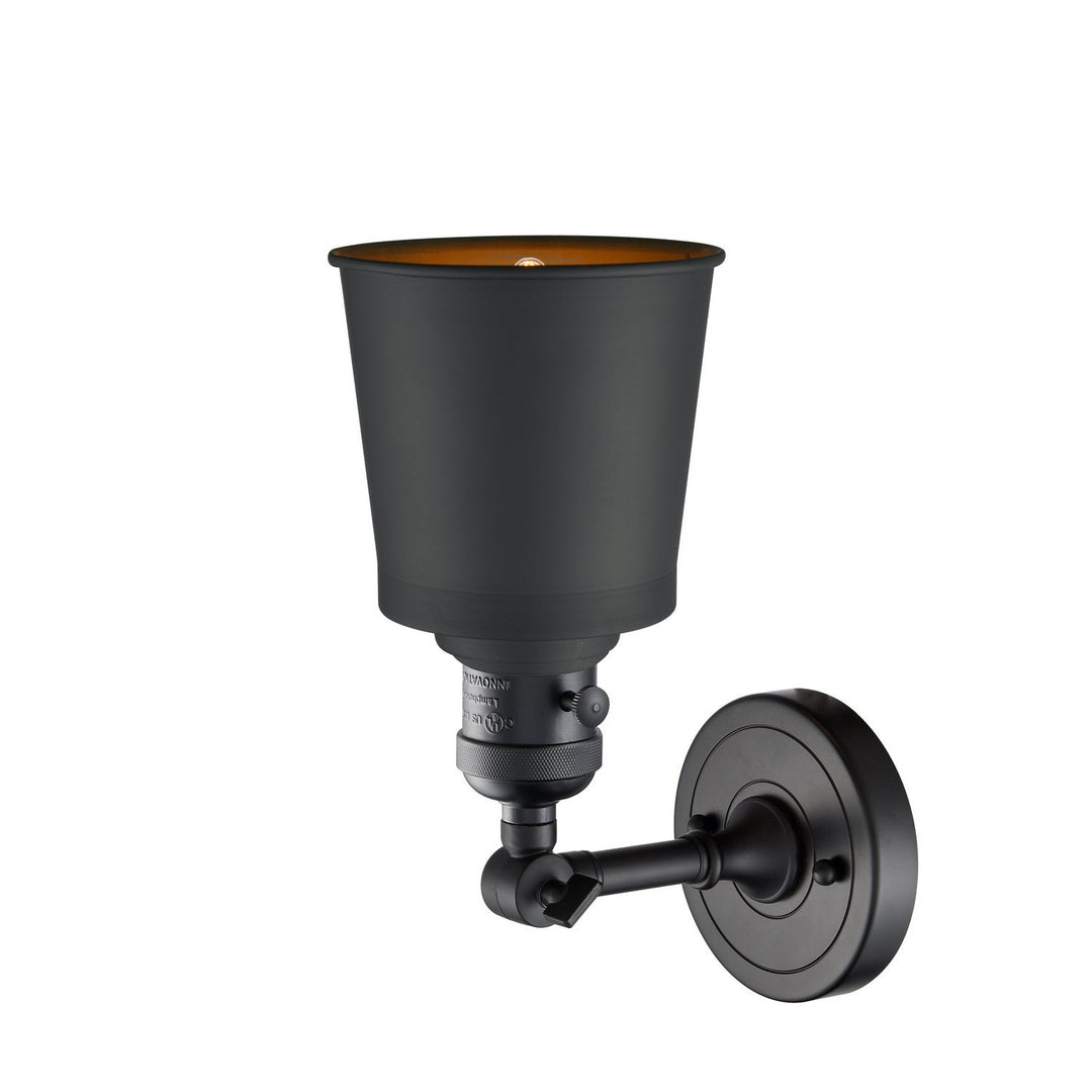 Innovations Franklin Restoration 203SW-BK-M9-BK Wall Sconce Light - Matte Black