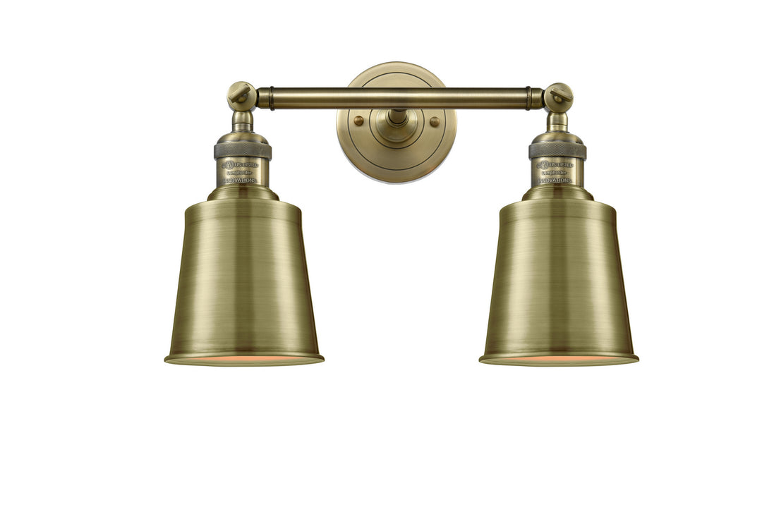 Innovations Franklin Restoration 208L-AB-M9-AB Bath Vanity Light 6 in. wide - Antique Brass