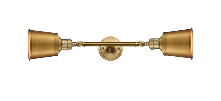 Innovations Franklin Restoration 208L-BB-M9-BB Bath Vanity Light 6 in. wide - Brushed Brass