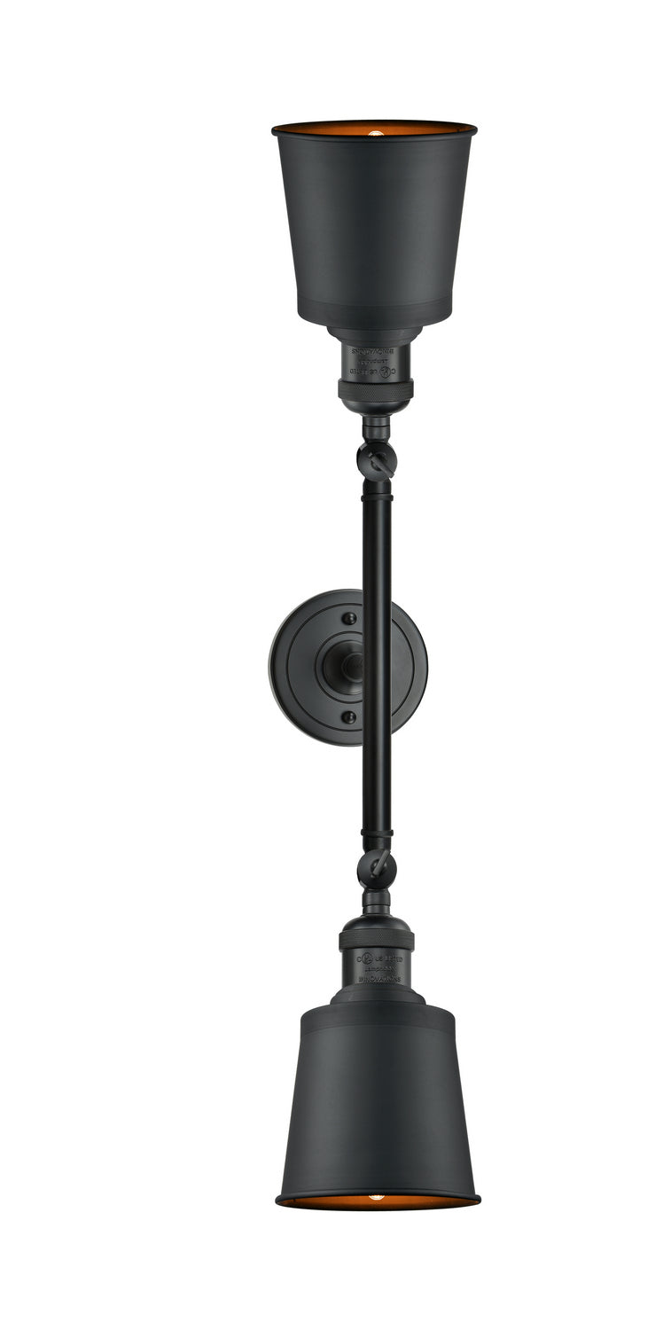 Innovations Franklin Restoration 208L-BK-M9-BK Bath Vanity Light 6 in. wide - Matte Black