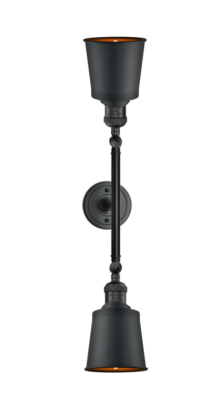 Innovations Franklin Restoration 208L-BK-M9-BK Bath Vanity Light 6 in. wide - Matte Black
