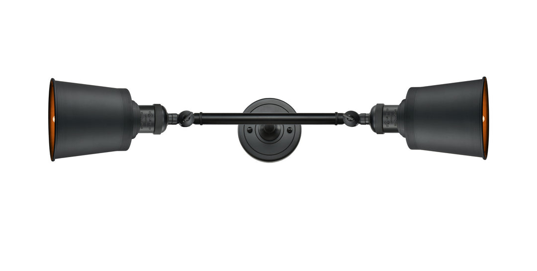 Innovations Franklin Restoration 208L-BK-M9-BK Bath Vanity Light 6 in. wide - Matte Black