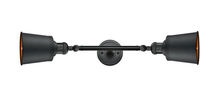 Innovations Franklin Restoration 208L-BK-M9-BK Bath Vanity Light 6 in. wide - Matte Black