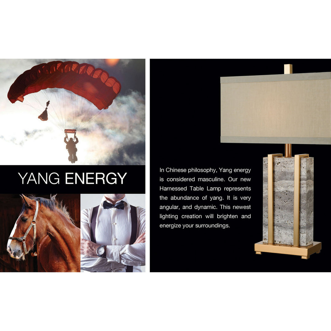 Elk Lighting D3894  Harnessed Lamp Gray