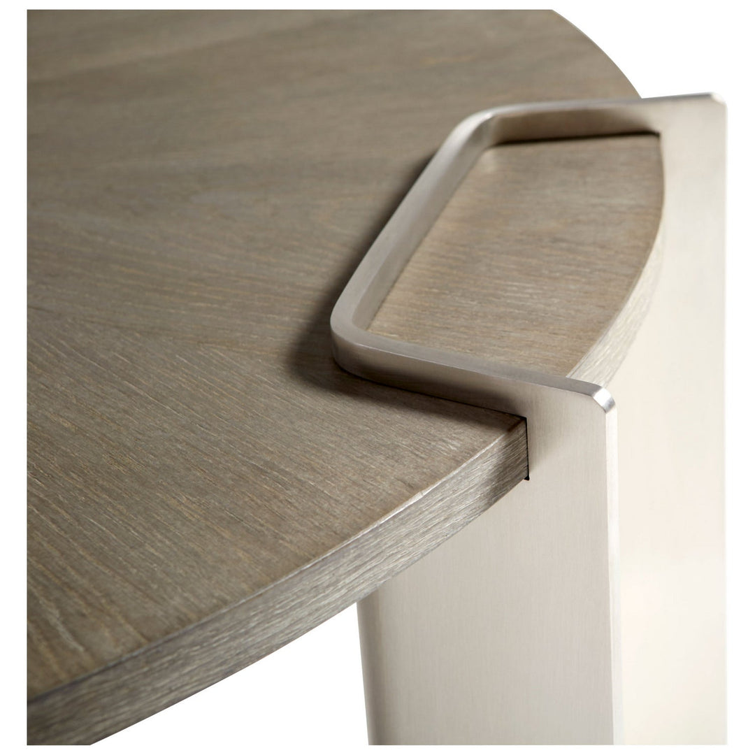 Cyan 10226 Tables - Weathered Oak And Stainless Steel