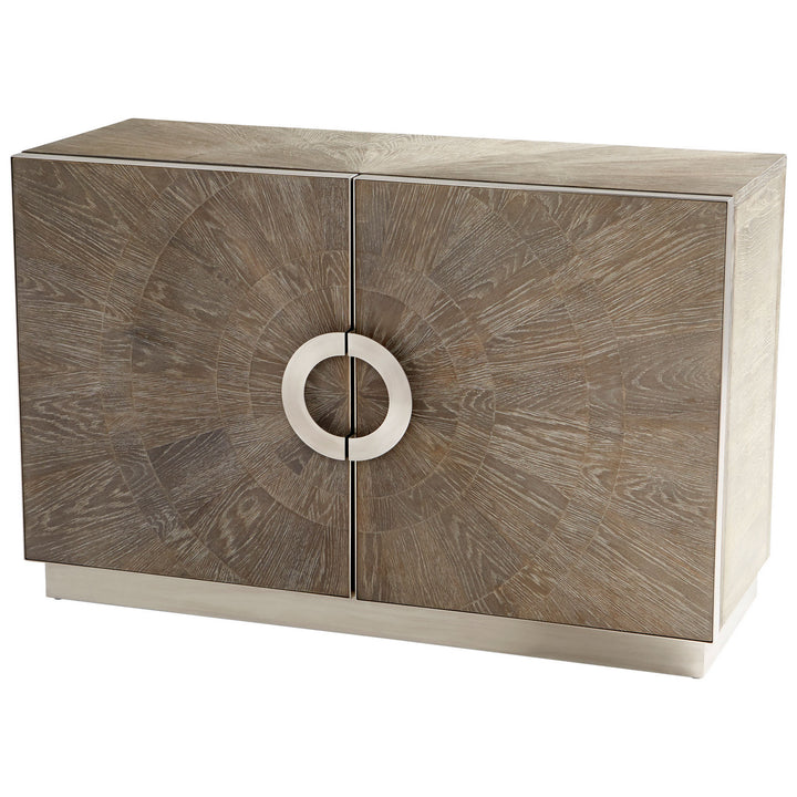 Cyan 10227 Storage & Cabinets - Weathered Oak And Stainless Steel