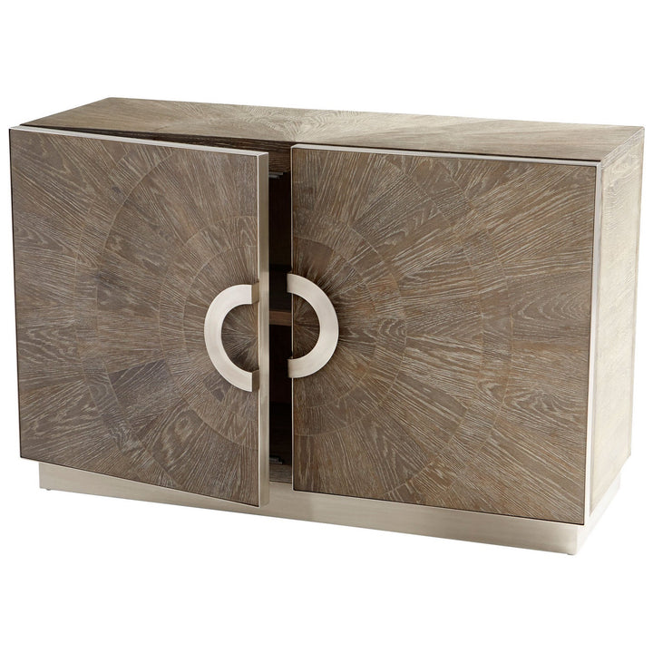 Cyan 10227 Storage & Cabinets - Weathered Oak And Stainless Steel