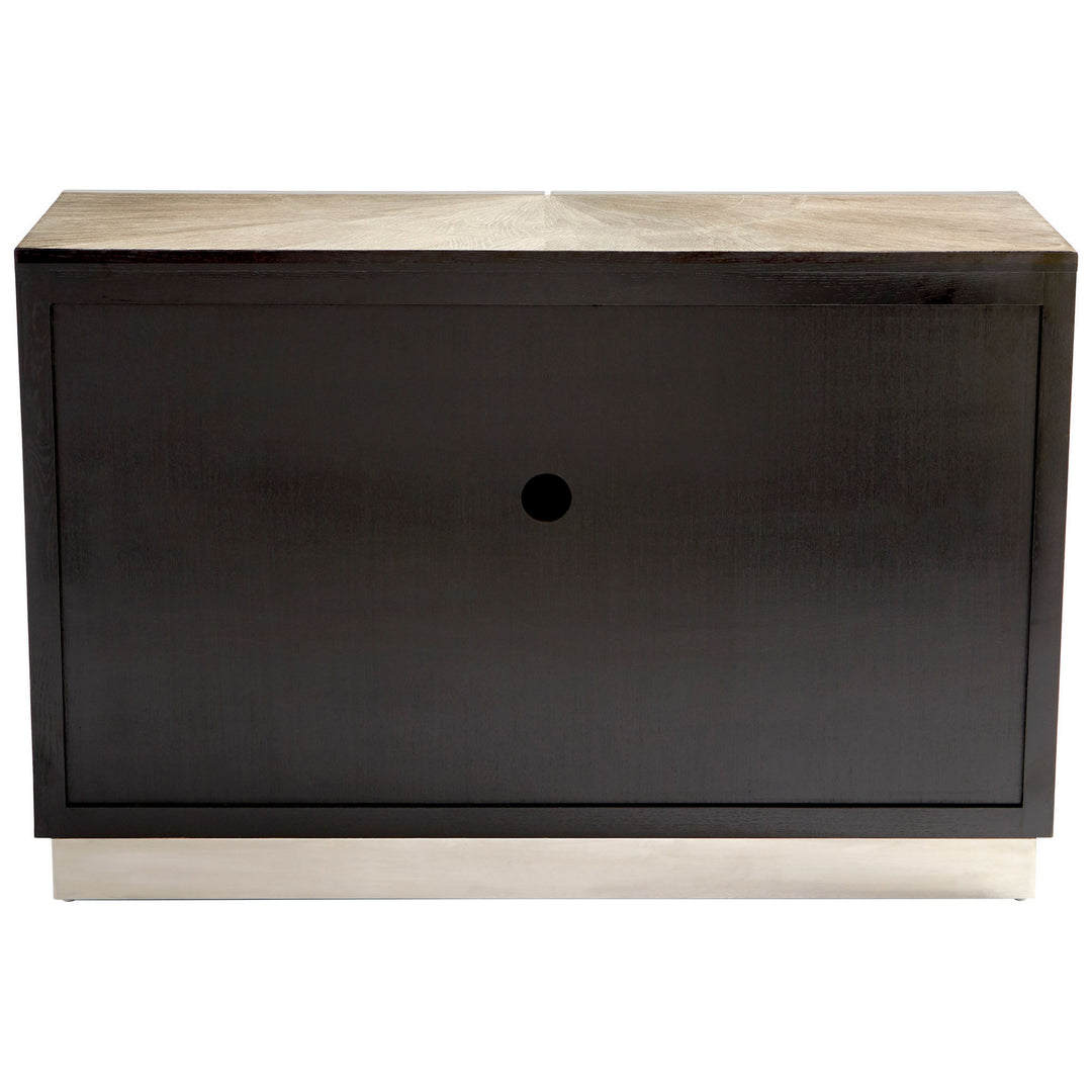 Cyan 10227 Storage & Cabinets - Weathered Oak And Stainless Steel