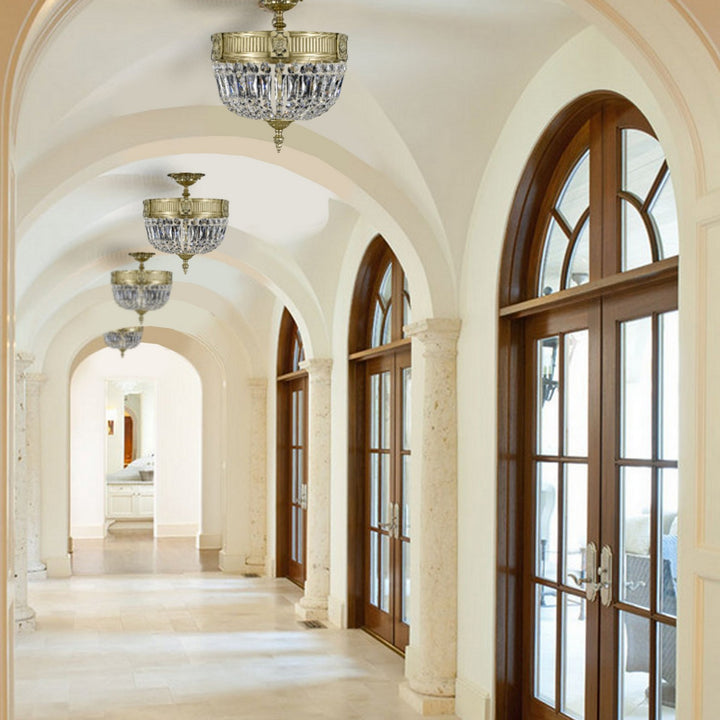 American Brass & Crystal Finisterra FM2151-P-16G Ceiling Light - True Brass