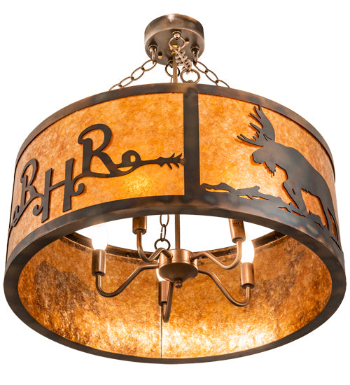 Meyda Tiffany Ridin Hy Personalized 213958 Ceiling Light - Antique Copper,Burnished