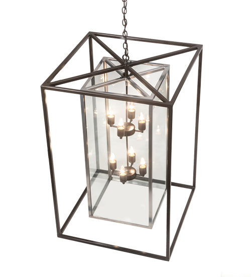 Meyda Tiffany Kitzi Box 215083 Pendant Light - Nickel, Timeless Bronze