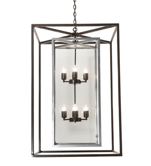 Meyda Tiffany Kitzi Box 215083 Pendant Light - Nickel, Timeless Bronze