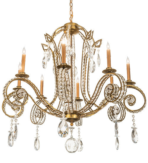 2nd Avenue Lucerne 200054-12 Chandelier Light - Transparent Gold