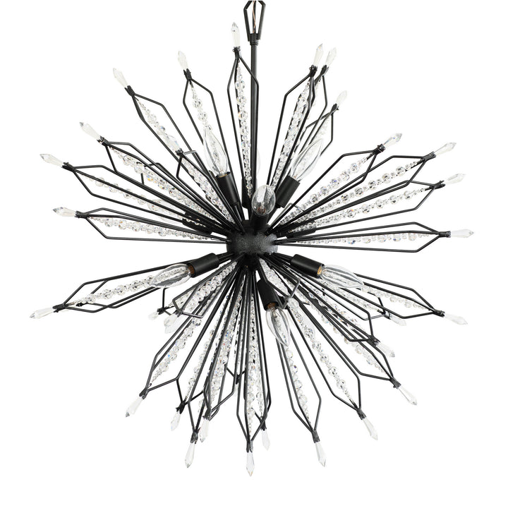 Varaluz Orbital 311P12CB Chandelier Light - Carbon