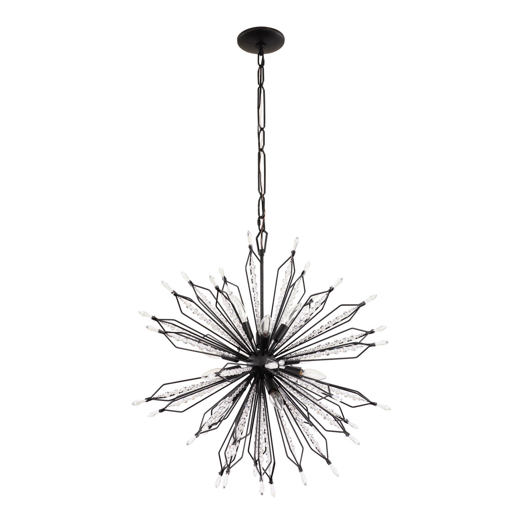 Varaluz Orbital 311P12CB Chandelier Light - Carbon