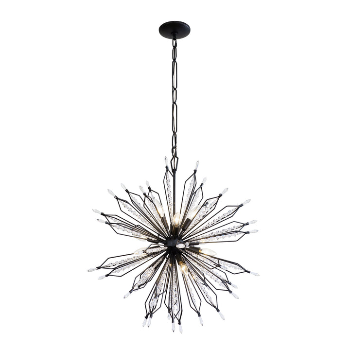 Varaluz Orbital 311P12CB Chandelier Light - Carbon