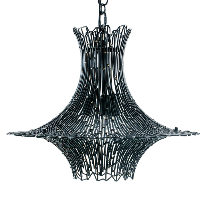 Varaluz Rikki 320C03CBAG Chandelier Light - Carboged Gold