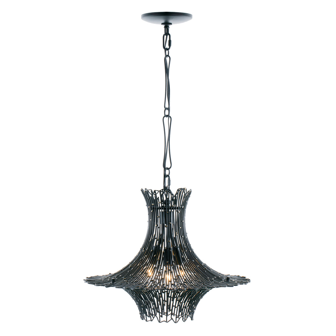 Varaluz Rikki 320C03CBAG Chandelier Light - Carboged Gold