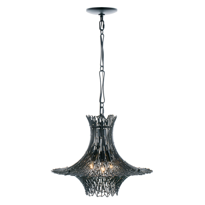 Varaluz Rikki 320C03CBAG Chandelier Light - Carboged Gold
