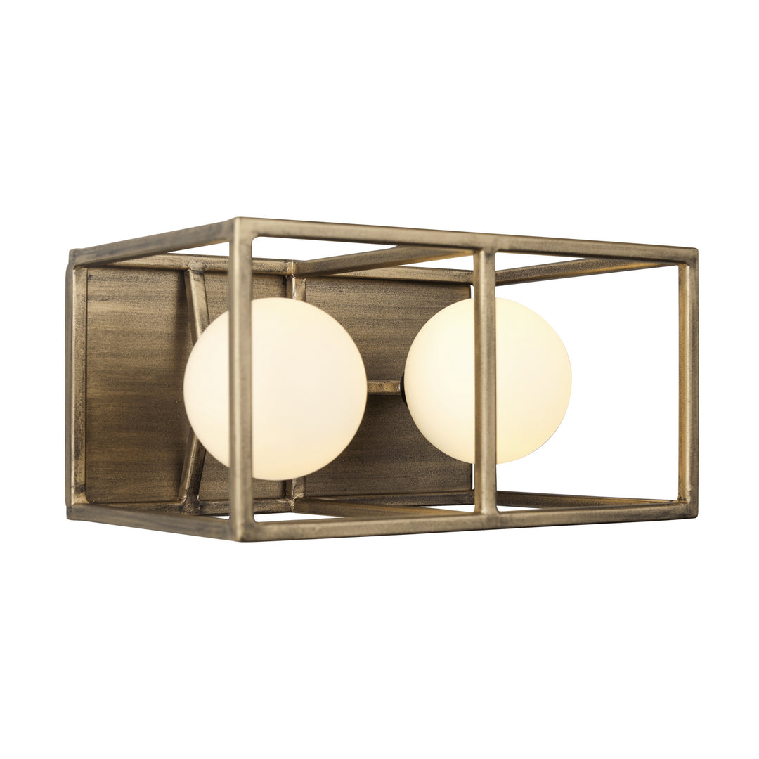 Varaluz Plaza 325B02HGCB Bath Vanity Light 10 in. wide - Havana Gold/Carbon