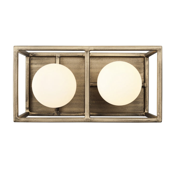 Varaluz Plaza 325B02HGCB Bath Vanity Light 10 in. wide - Havana Gold/Carbon