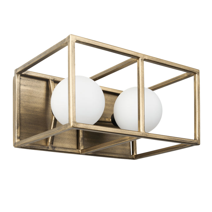 Varaluz Plaza 325B02HGCB Bath Vanity Light 10 in. wide - Havana Gold/Carbon