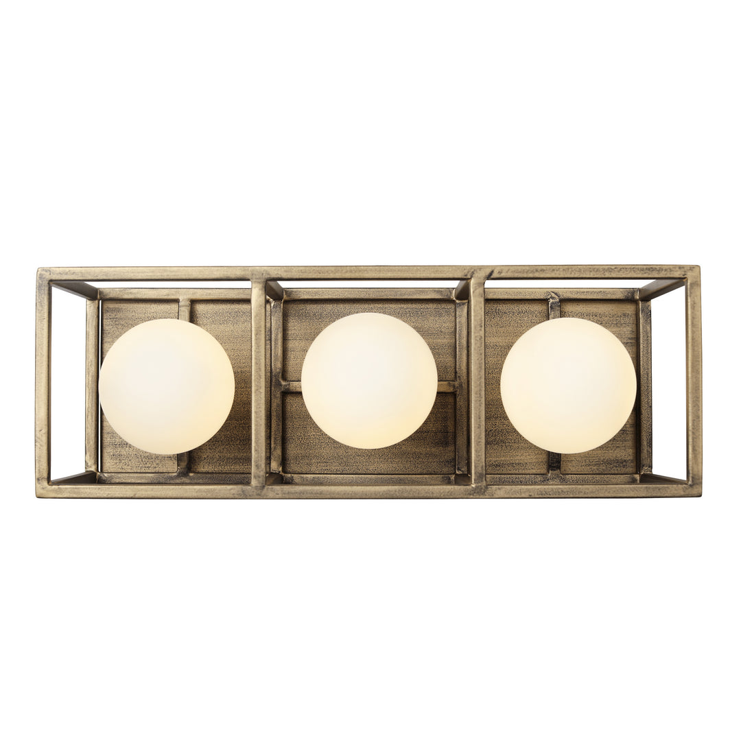 Varaluz Plaza 325B03HGCB Bath Vanity Light 15 in. wide - Havana Gold/Carbon