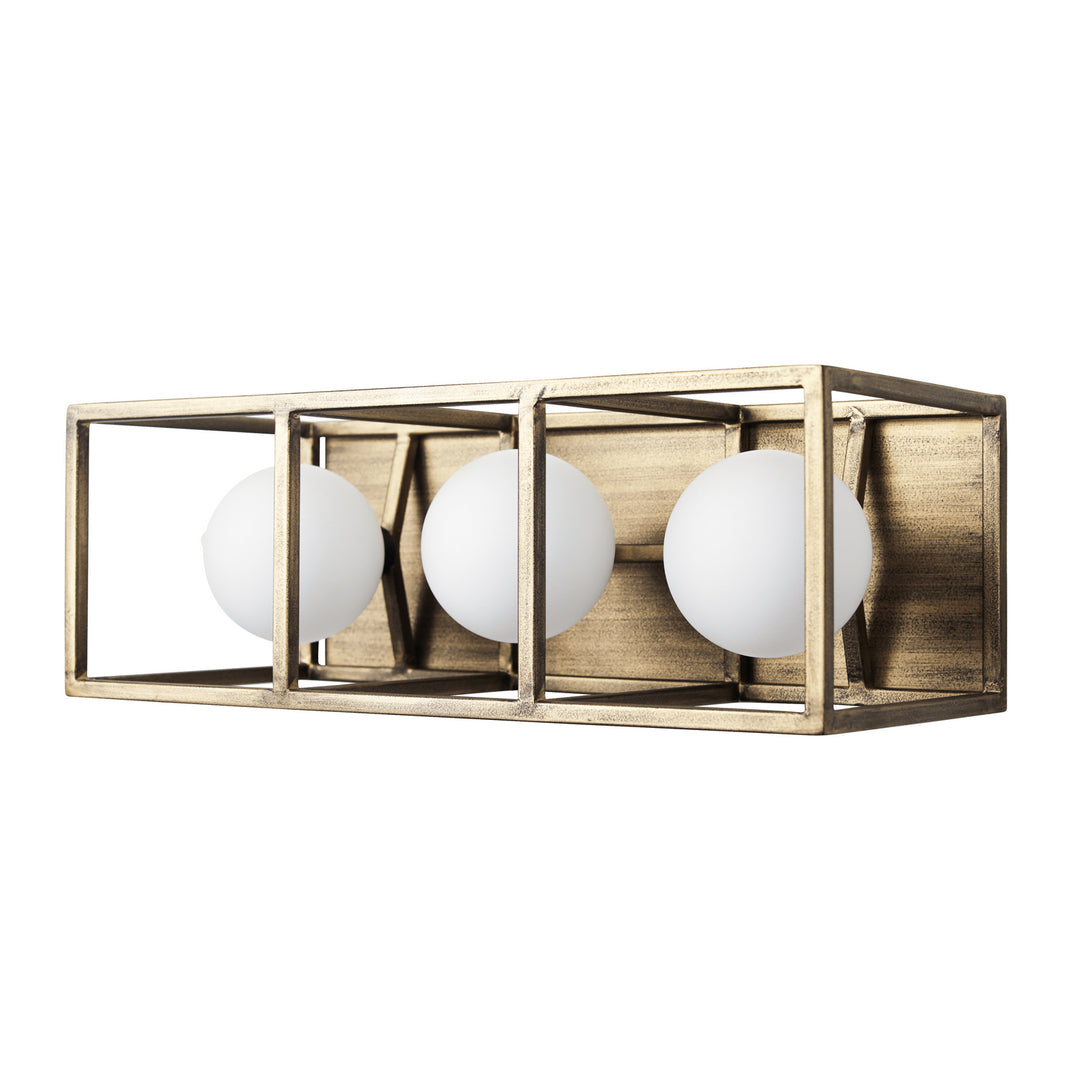 Varaluz Plaza 325B03HGCB Bath Vanity Light 15 in. wide - Havana Gold/Carbon