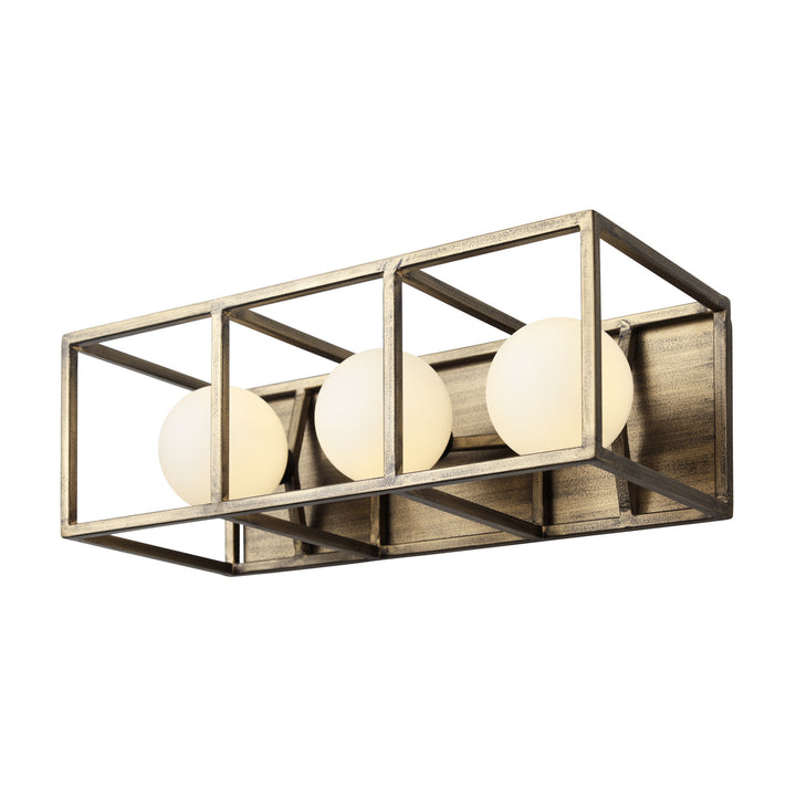 Varaluz Plaza 325B03HGCB Bath Vanity Light 15 in. wide - Havana Gold/Carbon