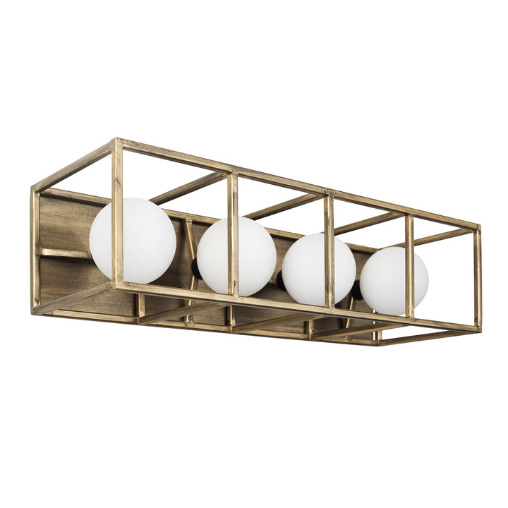 Varaluz Plaza 325B04HGCB Bath Vanity Light 20 in. wide - Havana Gold/Carbon