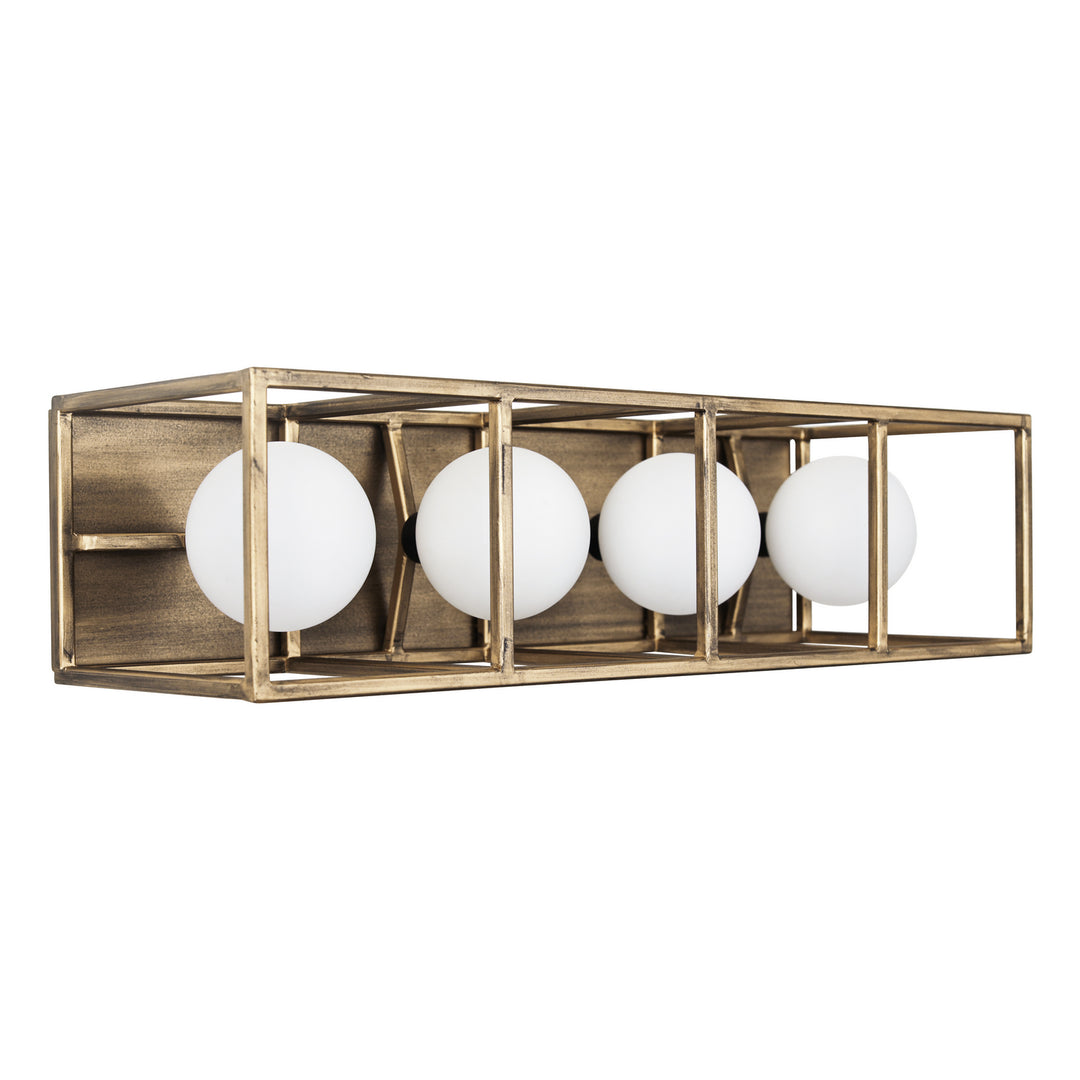 Varaluz Plaza 325B04HGCB Bath Vanity Light 20 in. wide - Havana Gold/Carbon