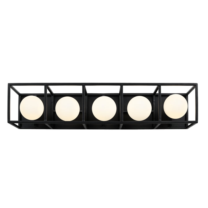 Varaluz Plaza 325B05CBHG Bath Vanity Light 24 in. wide - Carbon/Havana Gold