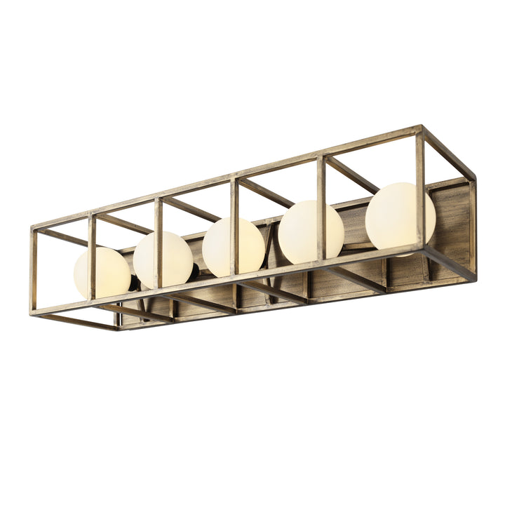 Varaluz Plaza 325B05HGCB Bath Vanity Light 24 in. wide - Havana Gold/Carbon