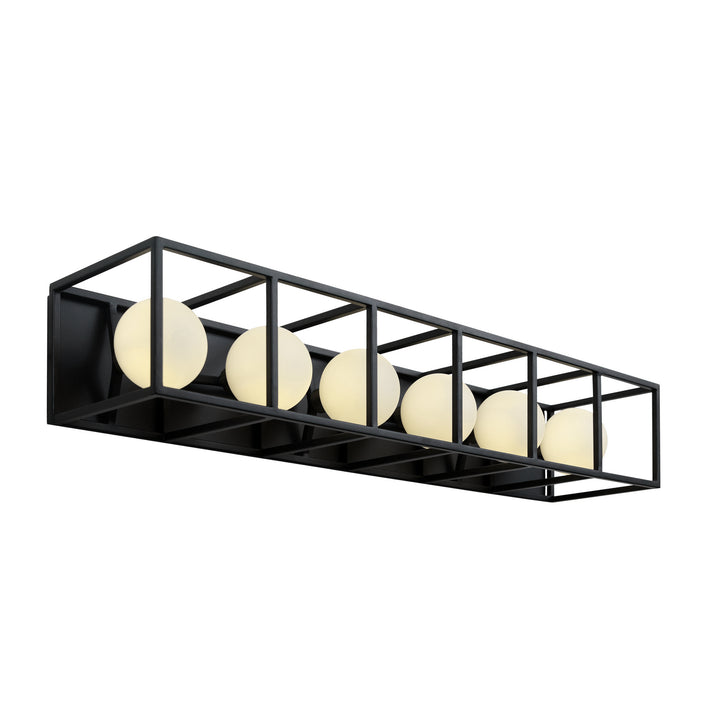 Varaluz Plaza 325B06CBHG Bath Vanity Light 29 in. wide - Carbon/Havana Gold