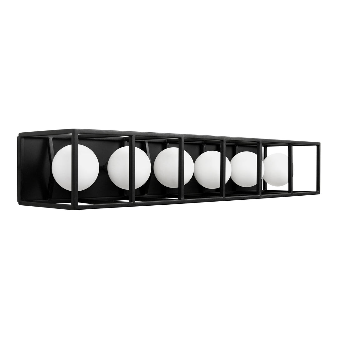 Varaluz Plaza 325B06CBHG Bath Vanity Light 29 in. wide - Carbon/Havana Gold