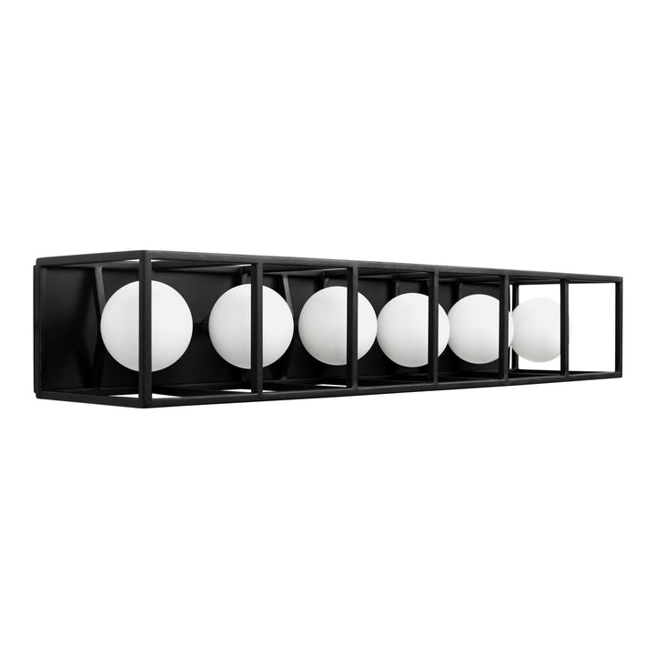 Varaluz Plaza 325B06CBHG Bath Vanity Light 29 in. wide - Carbon/Havana Gold