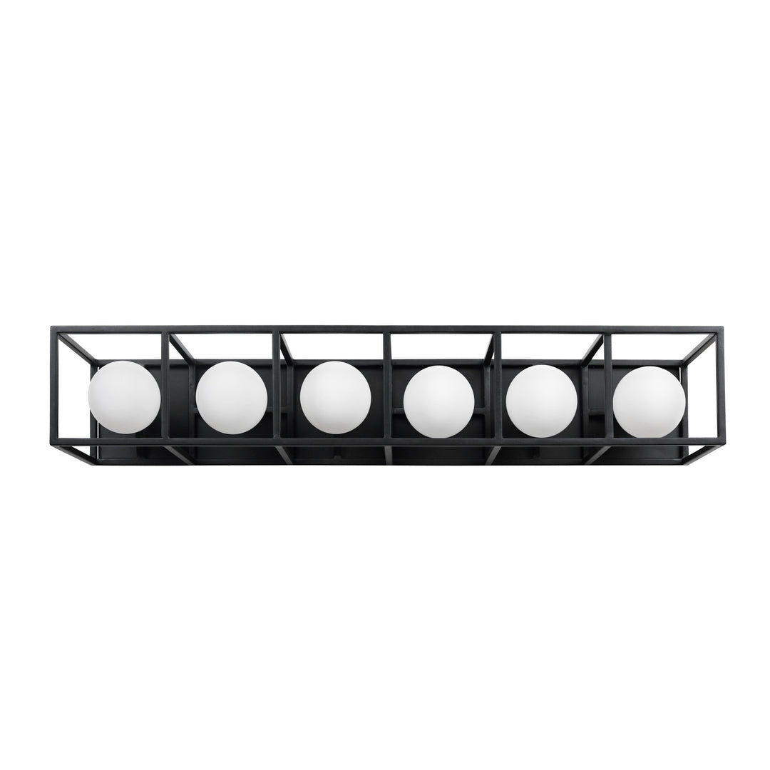 Varaluz Plaza 325B06CBHG Bath Vanity Light 29 in. wide - Carbon/Havana Gold