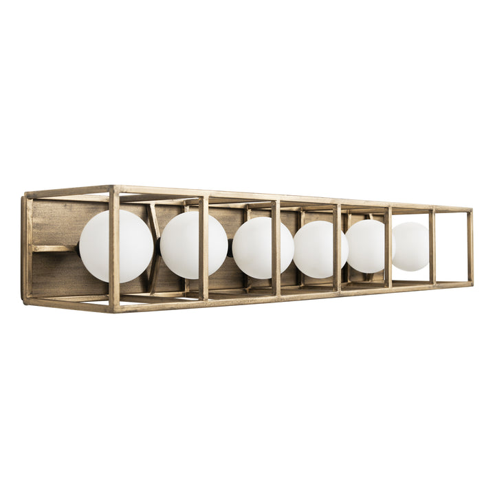 Varaluz Plaza 325B06HGCB Bath Vanity Light 29 in. wide - Havana Gold/Carbon