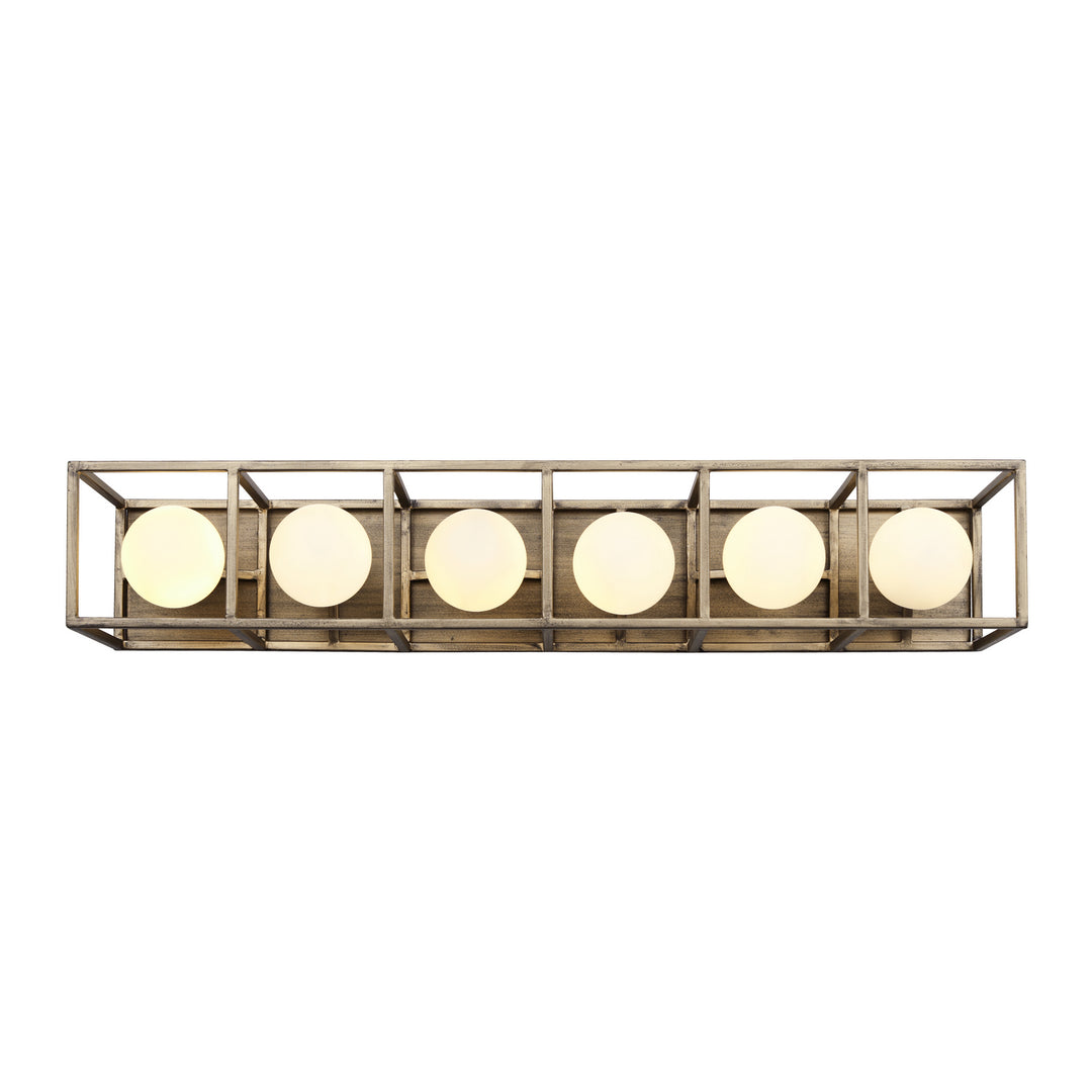 Varaluz Plaza 325B06HGCB Bath Vanity Light 29 in. wide - Havana Gold/Carbon