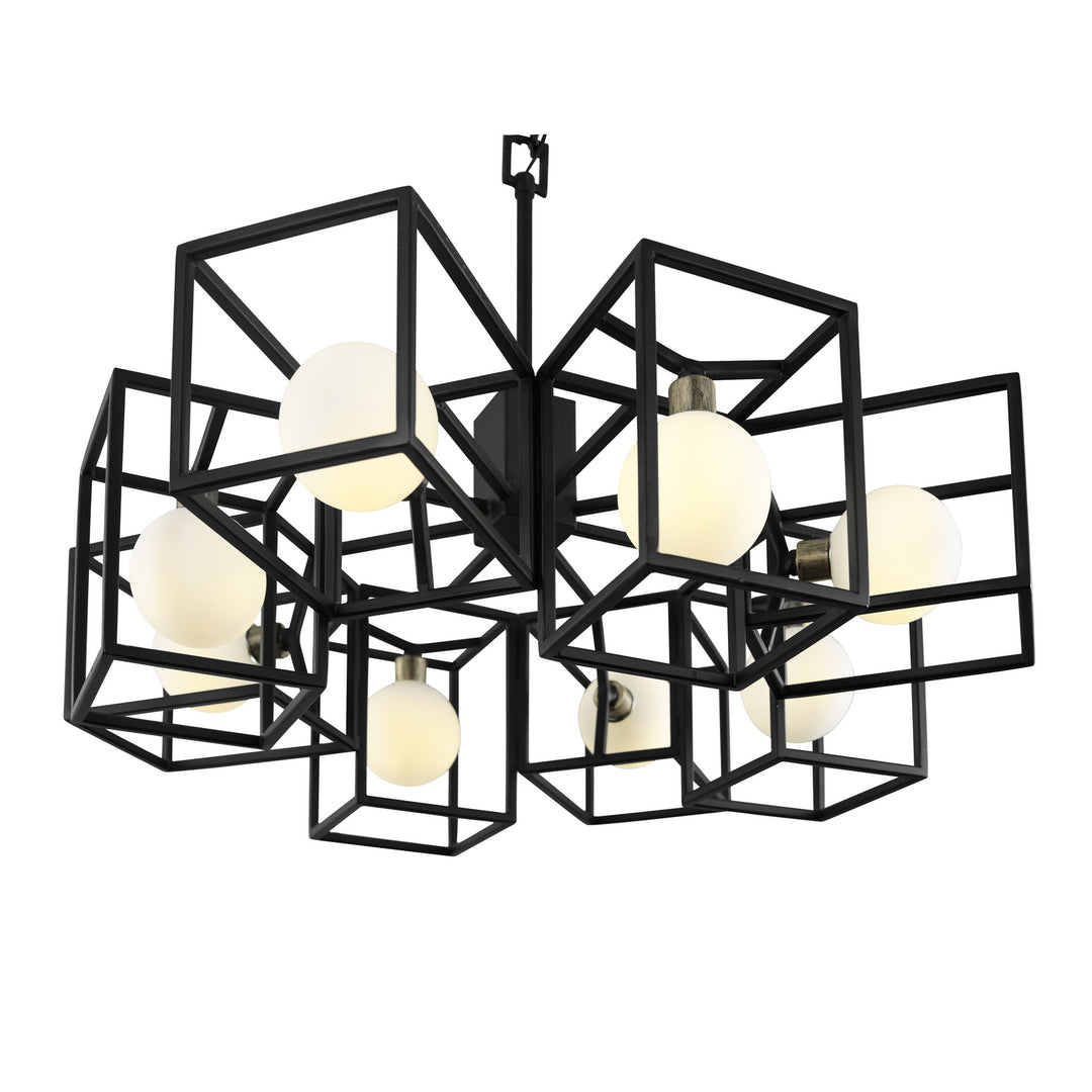 Varaluz Plaza 325C08CBHG Chandelier Light - Carbon/Havana Gold
