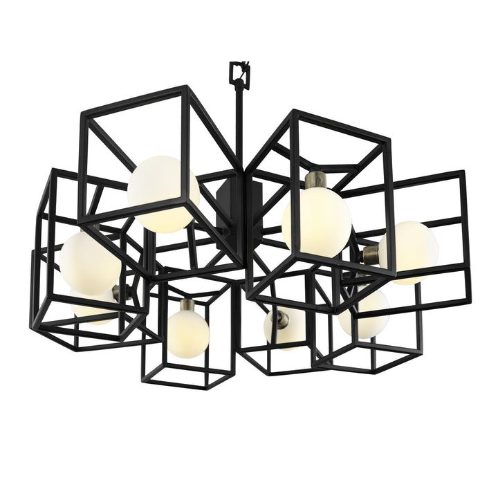 Varaluz Plaza 325C08CBHG Chandelier Light - Carbon/Havana Gold