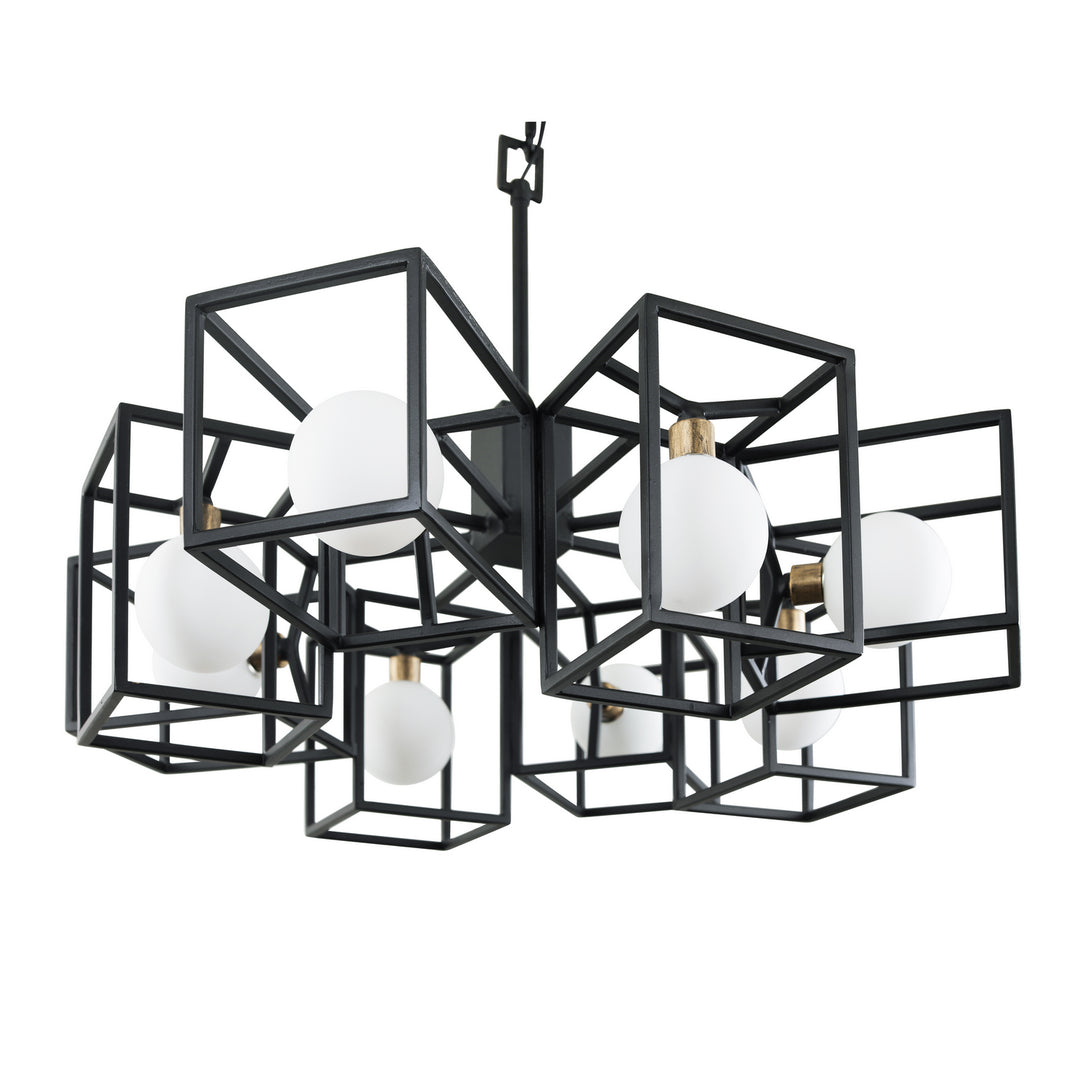 Varaluz Plaza 325C08CBHG Chandelier Light - Carbon/Havana Gold