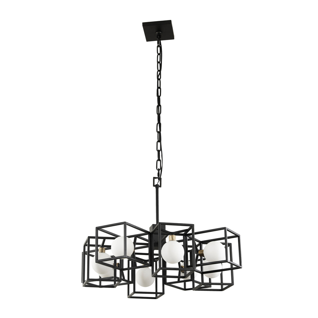 Varaluz Plaza 325C08CBHG Chandelier Light - Carbon/Havana Gold