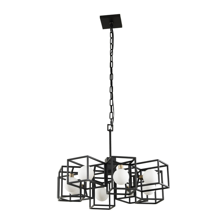 Varaluz Plaza 325C08CBHG Chandelier Light - Carbon/Havana Gold