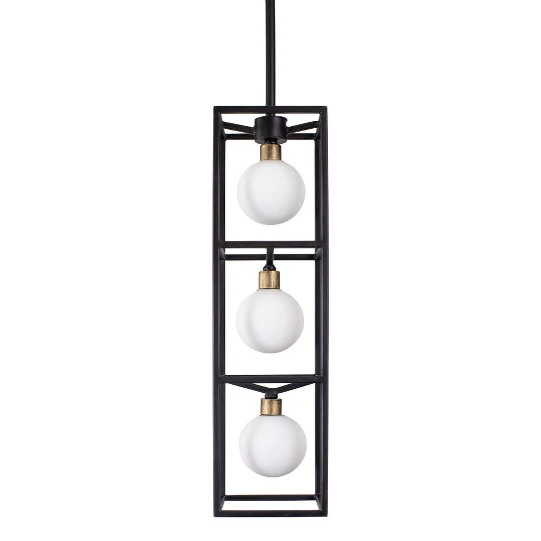 Varaluz Plaza 325F03CBHG Pendant Light - Carbon/Havana Gold